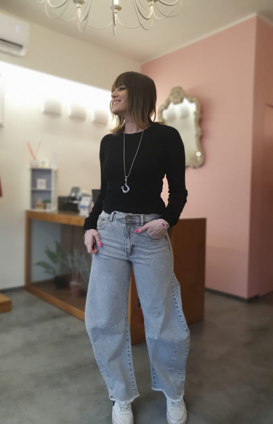 Jeans Banana Grigio